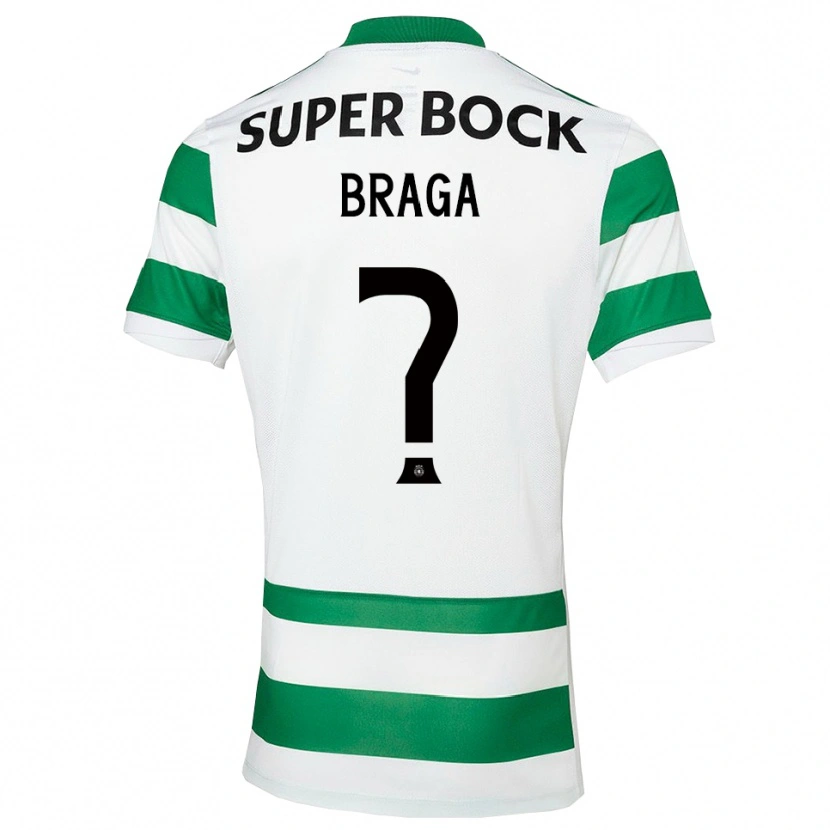 Danxen Barn Gonçalo Braga #0 Grønn Hvit Hjemmetrøye Drakt Trøye 2025/26 Skjorter T-Skjorte