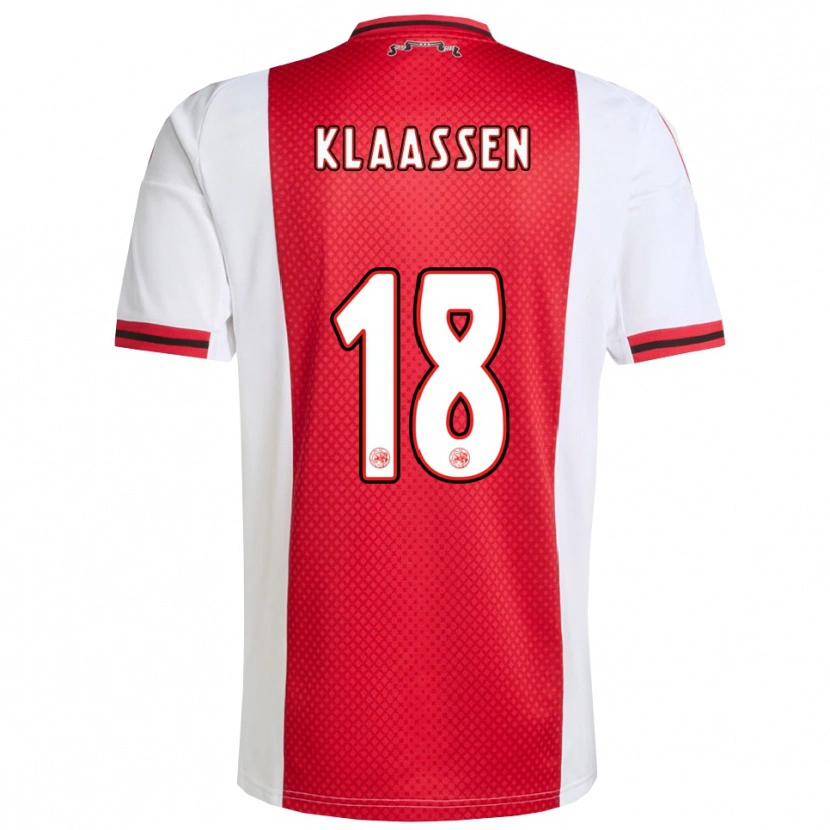 Danxen Barn Davy Klaassen #18 Rød Hvit Hjemmetrøye Drakt Trøye 2025/26 Skjorter T-Skjorte