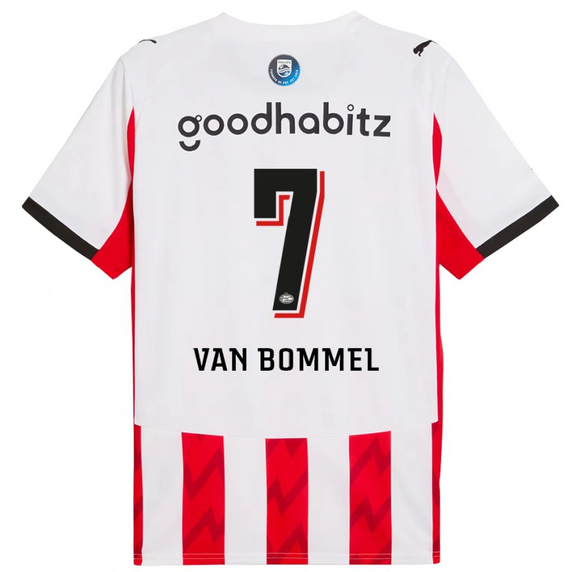 Danxen Barn Ruben Van Bommel #7 Rød Hvit Hjemmetrøye Drakt Trøye 2025/26 Skjorter T-Skjorte