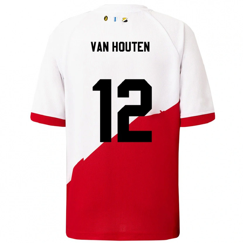 Danxen Barn Dylan Van Houten #12 Hvit Rød Hjemmetrøye Drakt Trøye 2025/26 Skjorter T-Skjorte