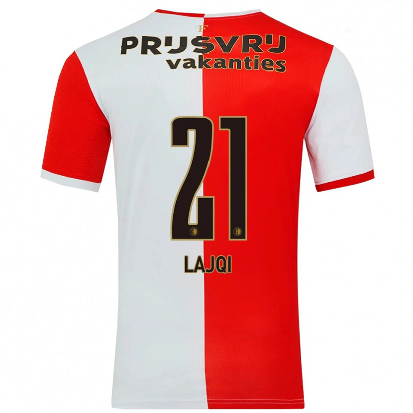 Danxen Barn Merlind Lajqi #21 Rød Hvit Hjemmetrøye Drakt Trøye 2025/26 Skjorter T-Skjorte