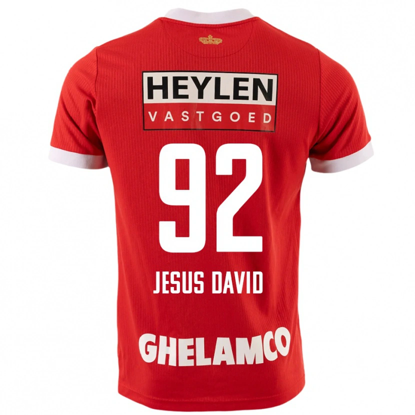 Danxen Barn Gabriel Jesus David #92 Rød Hvit Hjemmetrøye Drakt Trøye 2025/26 Skjorter T-Skjorte