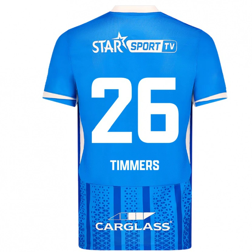 Danxen Barn Sebastiaan Timmers #26 Blå Hvit Hjemmetrøye Drakt Trøye 2025/26 Skjorter T-Skjorte