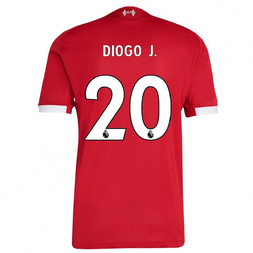 Danxen Barn Diogo Jota #20 Rød Hvit Hjemmetrøye Drakt Trøye 2025/26 Skjorter T-Skjorte