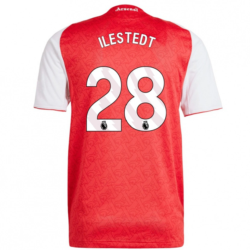 Danxen Barn Amanda Ilestedt #28 Rød Hvit Hjemmetrøye Drakt Trøye 2025/26 Skjorter T-Skjorte