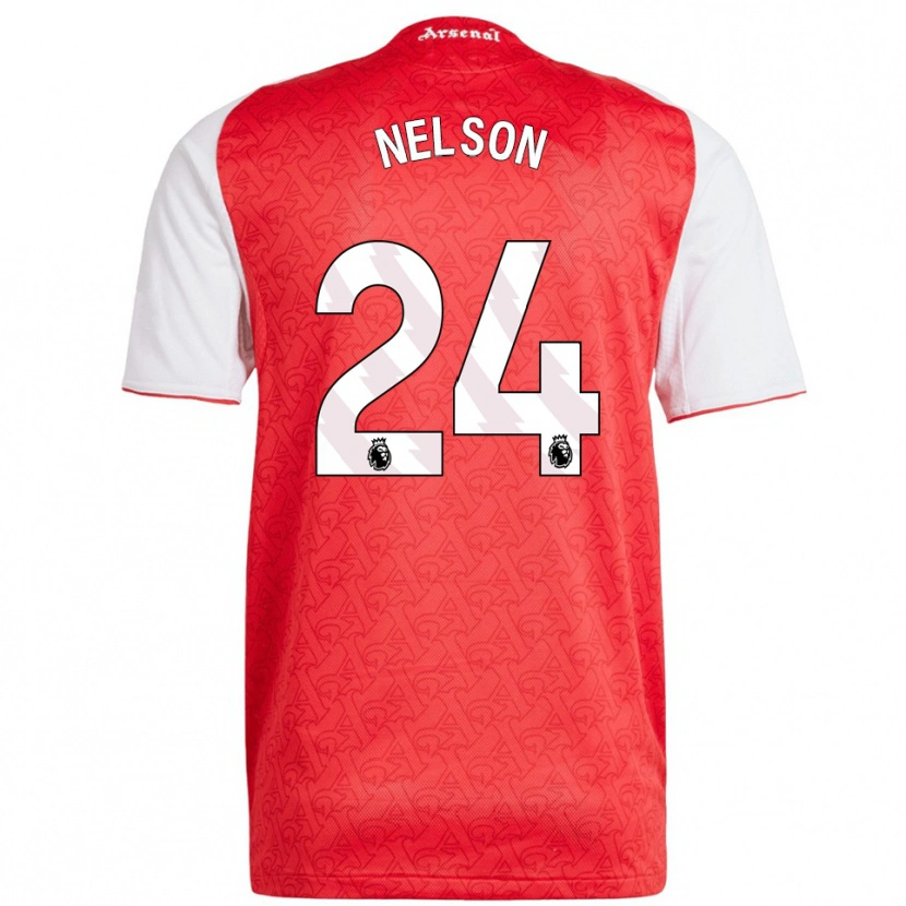 Danxen Barn Reiss Nelson #24 Rød Hvit Hjemmetrøye Drakt Trøye 2025/26 Skjorter T-Skjorte