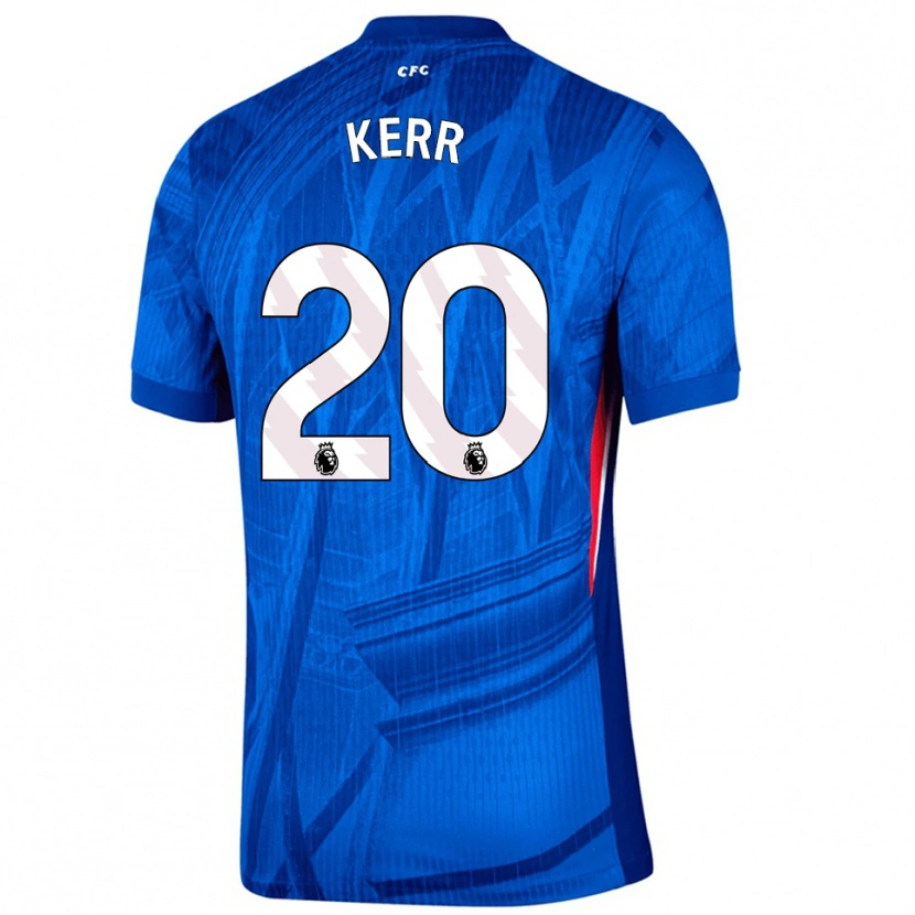 Danxen Barn Sam Kerr #20 Blå Hvit Hjemmetrøye Drakt Trøye 2025/26 Skjorter T-Skjorte