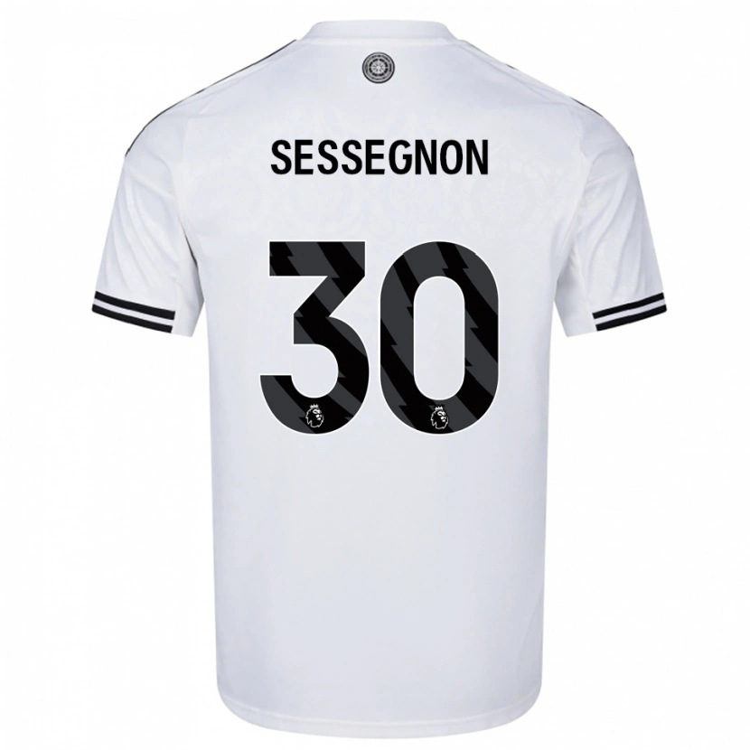 Danxen Barn Ryan Sessegnon #30 Hvit Svart Hjemmetrøye Drakt Trøye 2025/26 Skjorter T-Skjorte