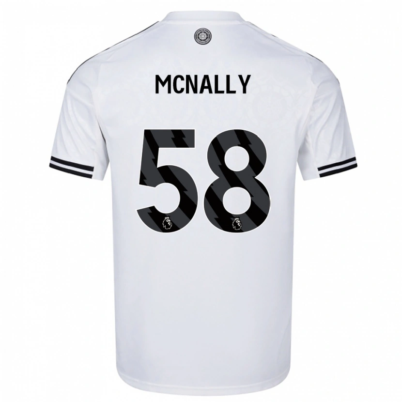 Danxen Barn Alfie Mcnally #58 Hvit Svart Hjemmetrøye Drakt Trøye 2025/26 Skjorter T-Skjorte