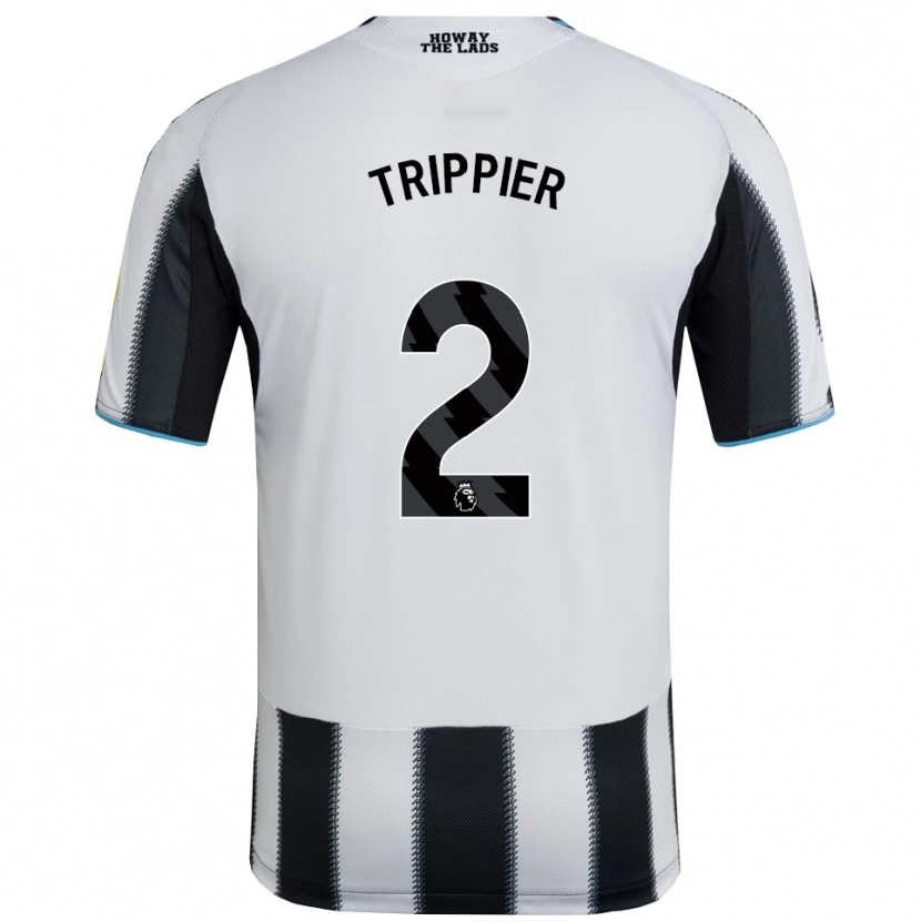 Danxen Barn Kieran Trippier #2 Svart Hvit Hjemmetrøye Drakt Trøye 2025/26 Skjorter T-Skjorte