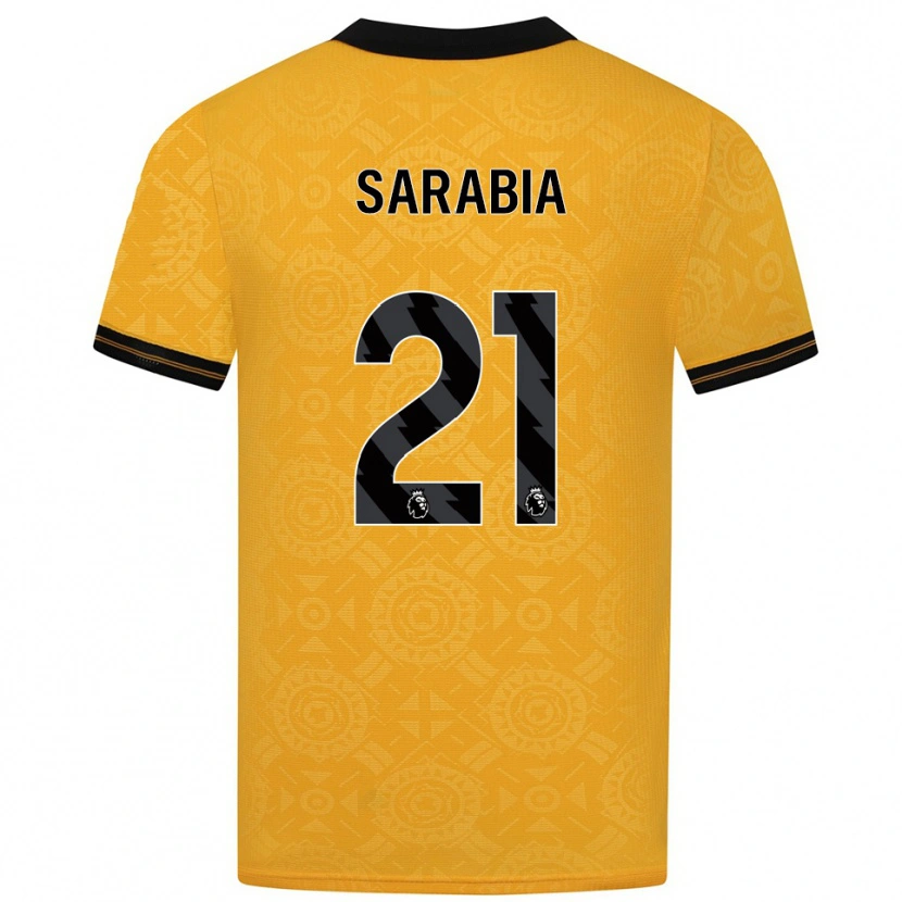 Danxen Barn Pablo Sarabia #21 Gul Svart Hjemmetrøye Drakt Trøye 2025/26 Skjorter T-Skjorte