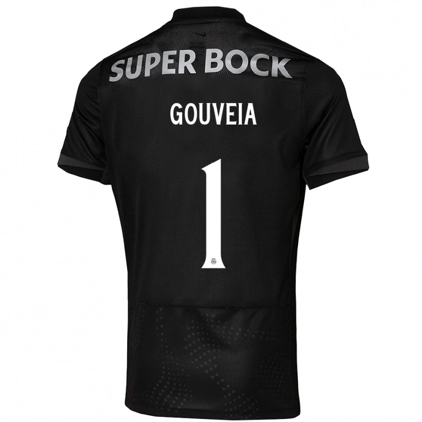 Danxen Barn Miguel Gouveia #1 Svart Hvit Bortetrøye Drakt Trøye 2025/26 Skjorter T-Skjorte