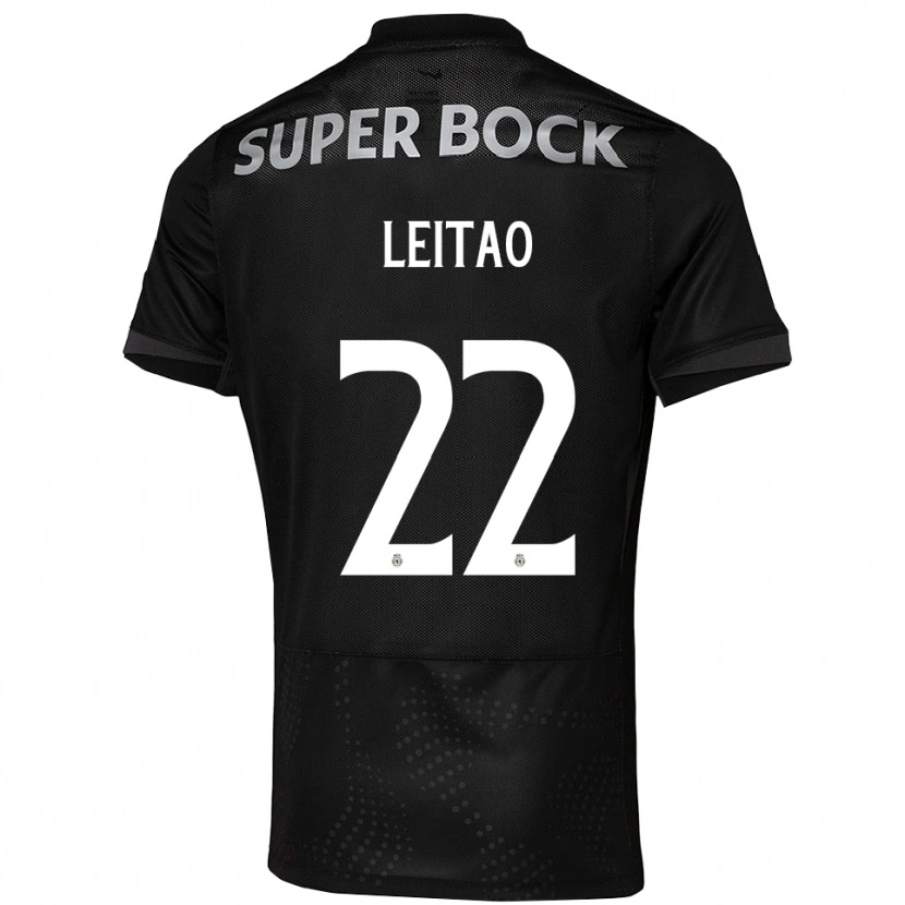 Danxen Barn Tiago Leitão #22 Svart Hvit Bortetrøye Drakt Trøye 2025/26 Skjorter T-Skjorte