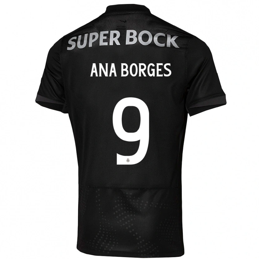 Danxen Barn Ana Catarina Marques Borges #9 Svart Hvit Bortetrøye Drakt Trøye 2025/26 Skjorter T-Skjorte