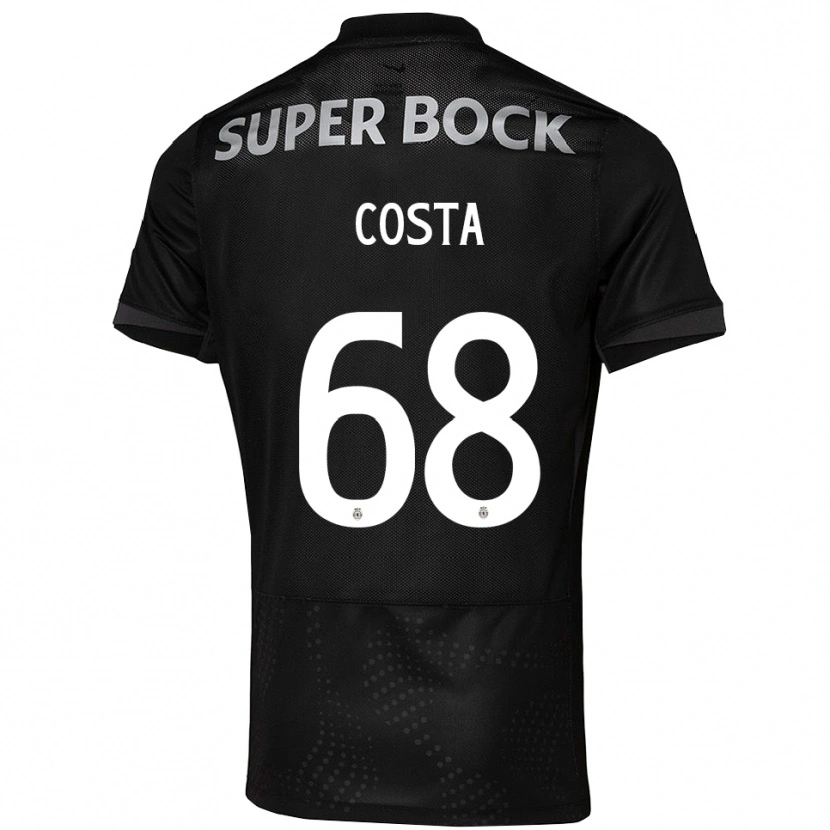 Danxen Barn Daniel Costa #68 Svart Hvit Bortetrøye Drakt Trøye 2025/26 Skjorter T-Skjorte