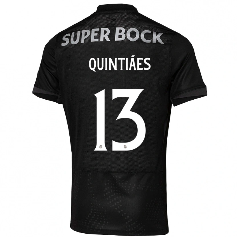 Danxen Barn Rodrigo Quintiães #13 Svart Hvit Bortetrøye Drakt Trøye 2025/26 Skjorter T-Skjorte
