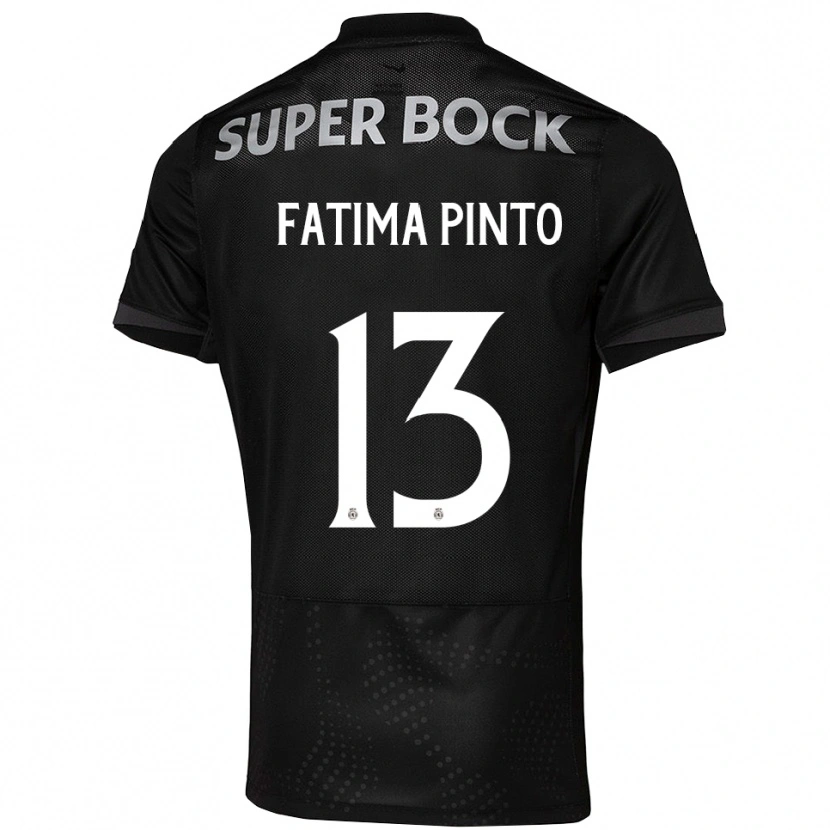 Danxen Barn Fátima Alexandra Figueira Pinto #13 Svart Hvit Bortetrøye Drakt Trøye 2025/26 Skjorter T-Skjorte