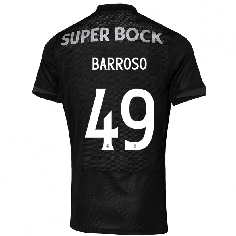 Danxen Barn Leonardo Barroso #49 Svart Hvit Bortetrøye Drakt Trøye 2025/26 Skjorter T-Skjorte