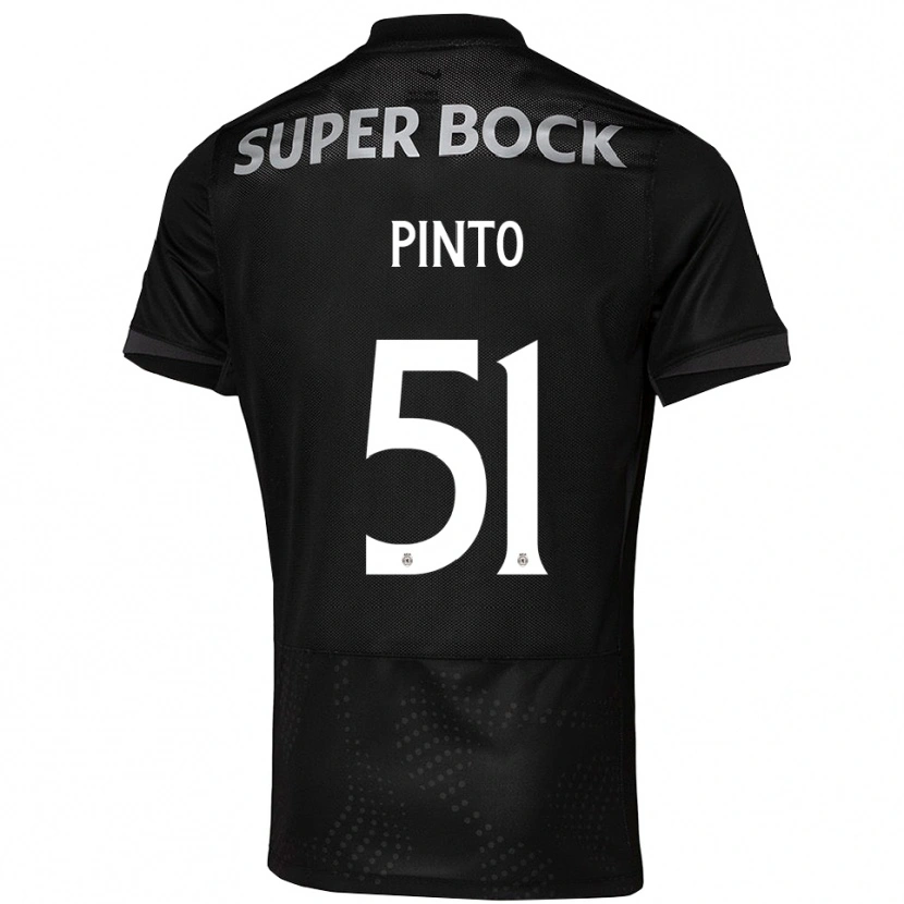 Danxen Barn Diogo Pinto #51 Svart Hvit Bortetrøye Drakt Trøye 2025/26 Skjorter T-Skjorte