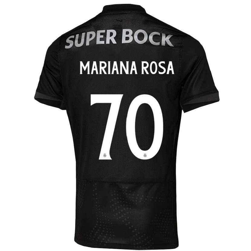 Danxen Barn Mariana Silva Pinto Vilaça Da Rosa #70 Svart Hvit Bortetrøye Drakt Trøye 2025/26 Skjorter T-Skjorte