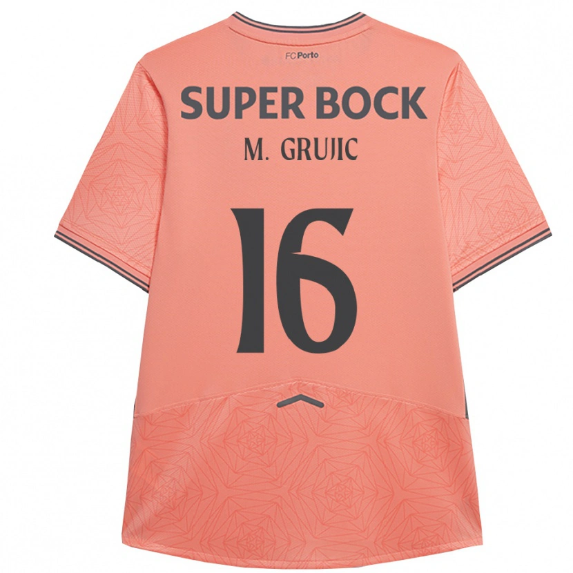 Danxen Barn Marko Grujić #16 Rosa Marineblå Bortetrøye Drakt Trøye 2025/26 Skjorter T-Skjorte