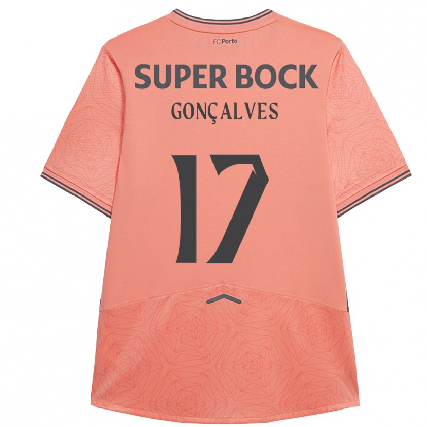 Danxen Barn Rodrigo Gonçalves #17 Rosa Marineblå Bortetrøye Drakt Trøye 2025/26 Skjorter T-Skjorte
