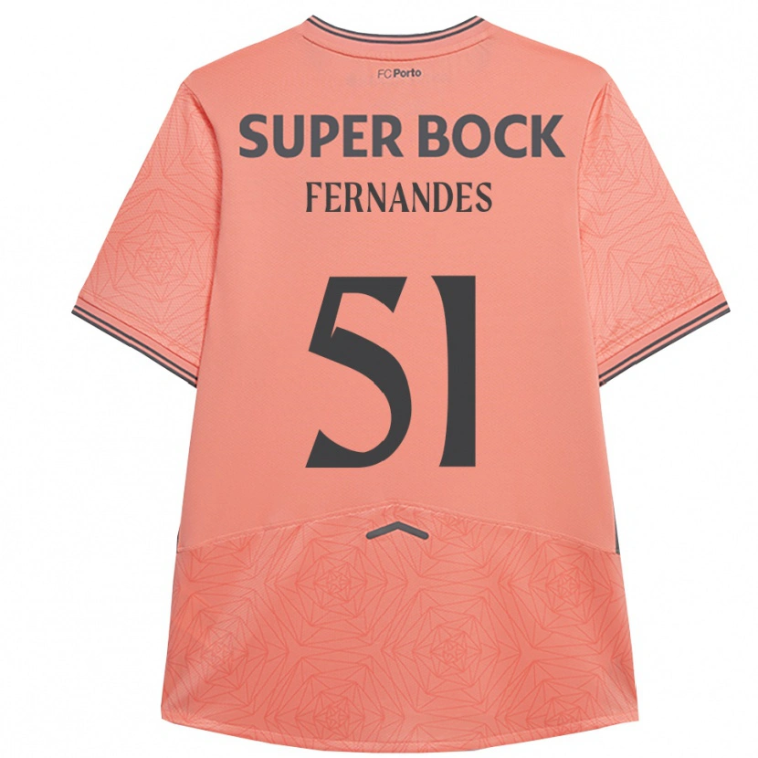 Danxen Barn Diogo Fernandes #51 Rosa Marineblå Bortetrøye Drakt Trøye 2025/26 Skjorter T-Skjorte