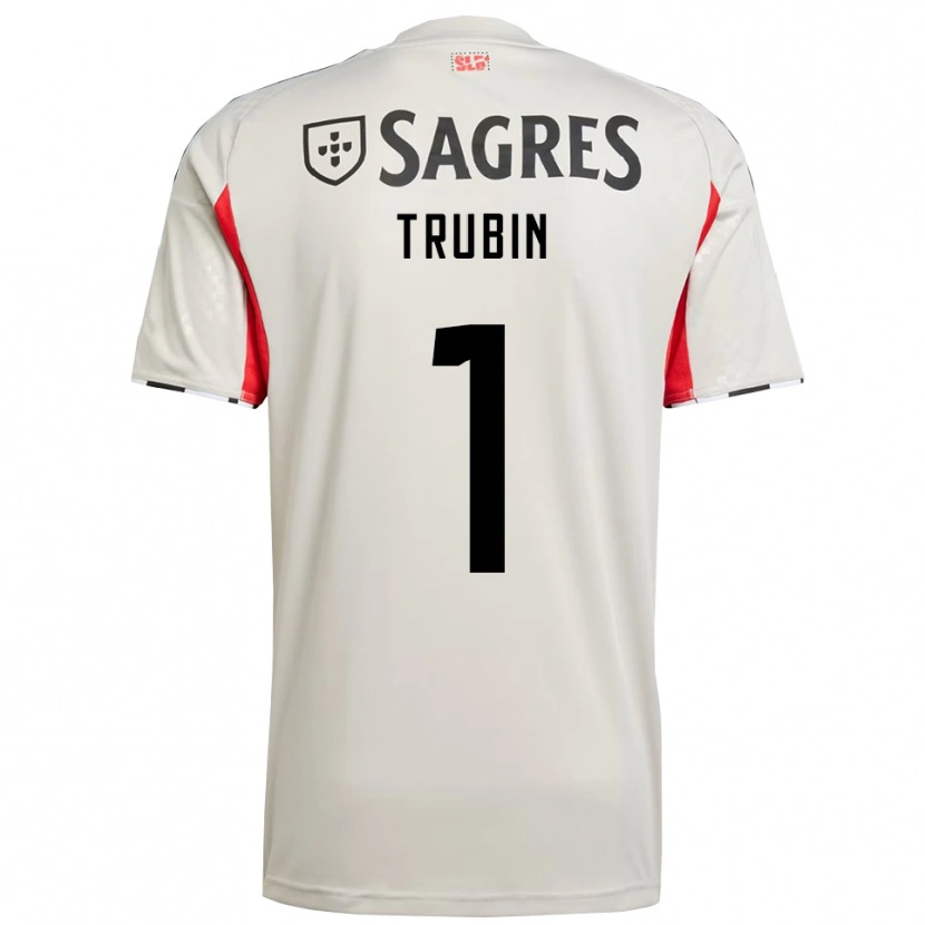 Danxen Barn Anatoliy Trubin #1 Off White Rød Bortetrøye Drakt Trøye 2025/26 Skjorter T-Skjorte