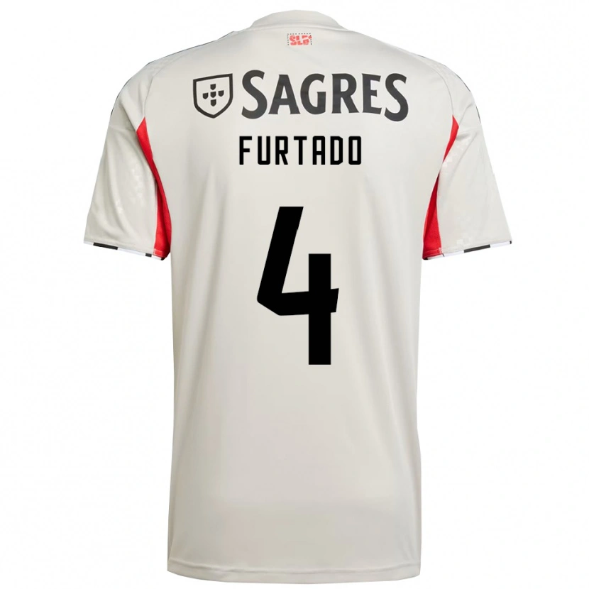 Danxen Barn Mauro Furtado #4 Off White Rød Bortetrøye Drakt Trøye 2025/26 Skjorter T-Skjorte
