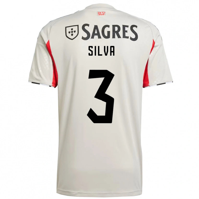 Danxen Barn Joana Silva #3 Off White Rød Bortetrøye Drakt Trøye 2025/26 Skjorter T-Skjorte