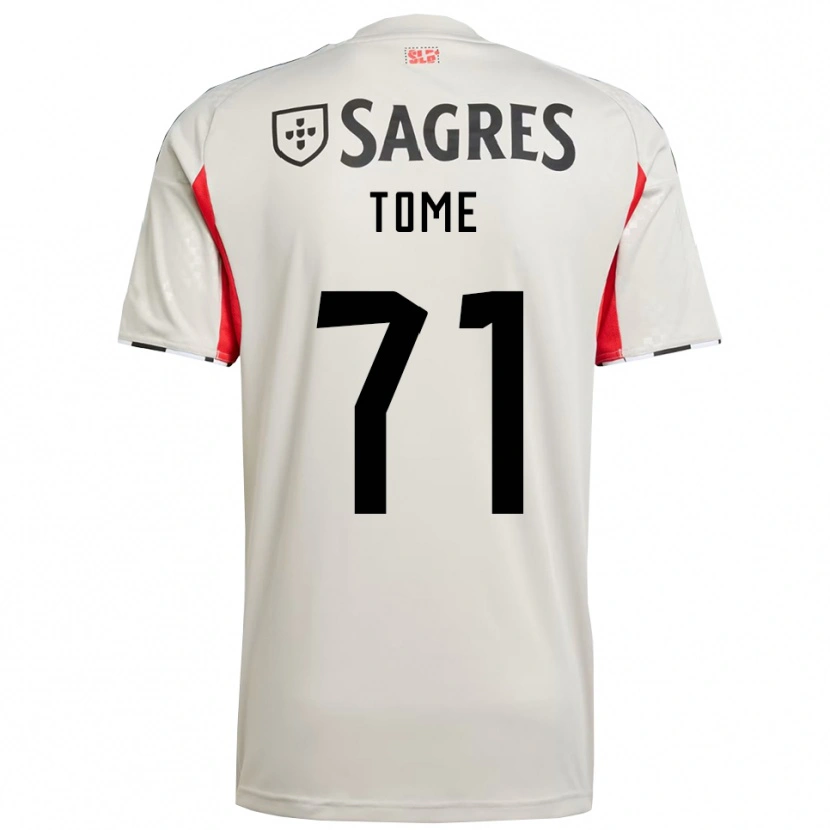 Danxen Barn Joao Tome #71 Off White Rød Bortetrøye Drakt Trøye 2025/26 Skjorter T-Skjorte