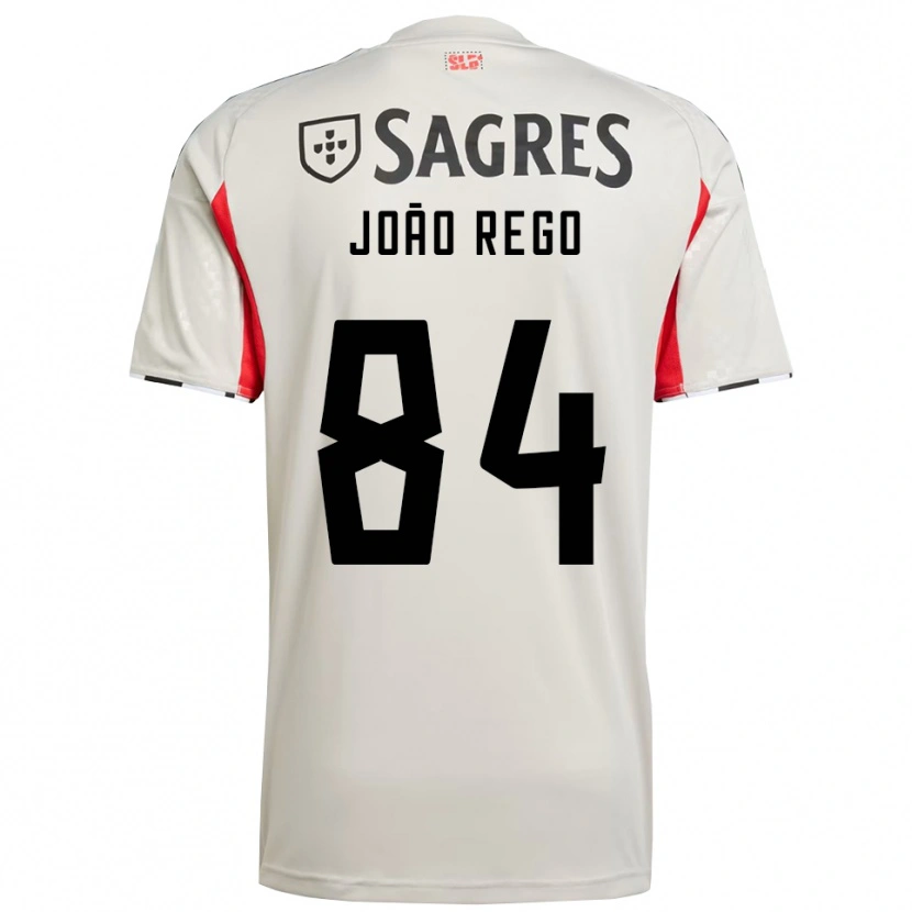 Danxen Barn João Rego #84 Off White Rød Bortetrøye Drakt Trøye 2025/26 Skjorter T-Skjorte