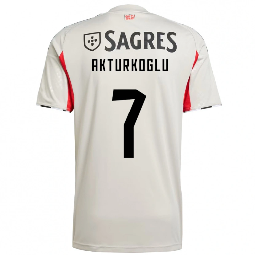 Danxen Barn Kerem Aktürkoğlu #7 Off White Rød Bortetrøye Drakt Trøye 2025/26 Skjorter T-Skjorte