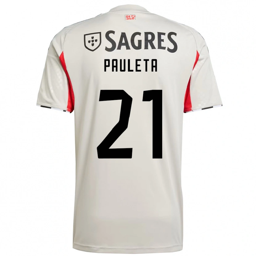 Danxen Barn Paula Domínguez Encinas #21 Off White Rød Bortetrøye Drakt Trøye 2025/26 Skjorter T-Skjorte