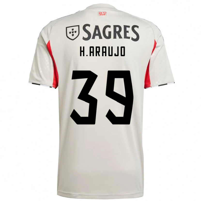 Danxen Barn Henrique Araújo #39 Off White Rød Bortetrøye Drakt Trøye 2025/26 Skjorter T-Skjorte
