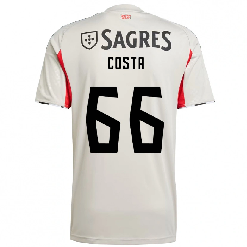 Danxen Barn Rute Costa #66 Off White Rød Bortetrøye Drakt Trøye 2025/26 Skjorter T-Skjorte