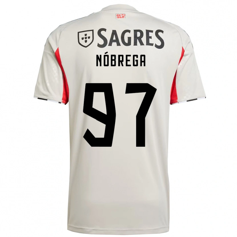 Danxen Barn Ricardo Nóbrega #97 Off White Rød Bortetrøye Drakt Trøye 2025/26 Skjorter T-Skjorte