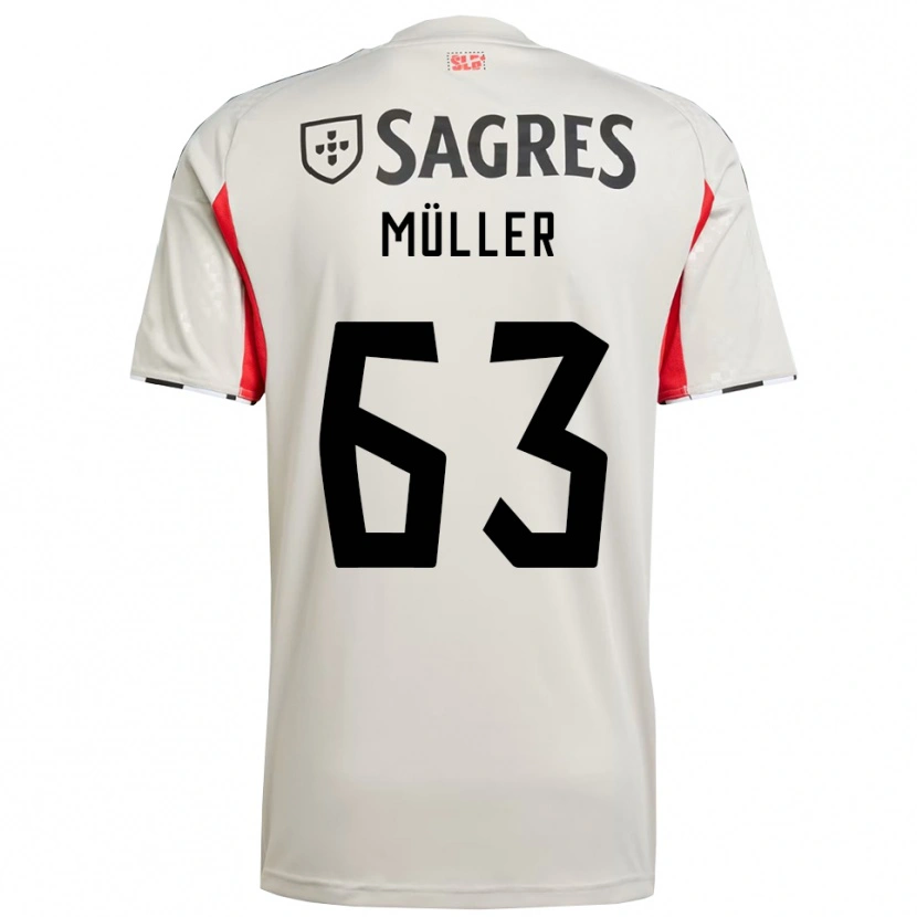 Danxen Barn José Müller #63 Off White Rød Bortetrøye Drakt Trøye 2025/26 Skjorter T-Skjorte