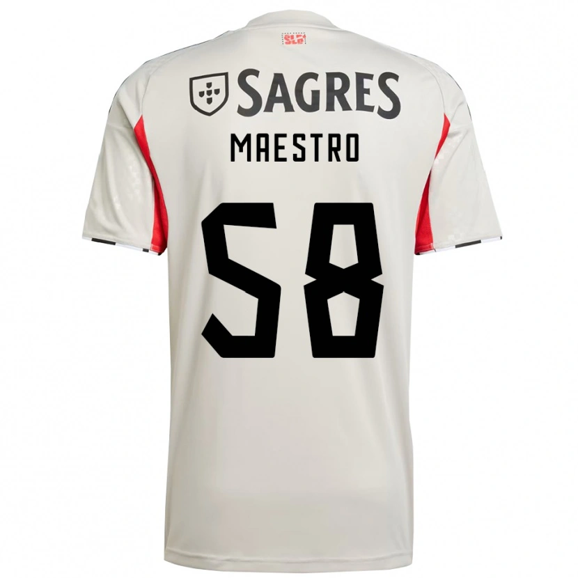 Danxen Barn Maestro #58 Off White Rød Bortetrøye Drakt Trøye 2025/26 Skjorter T-Skjorte