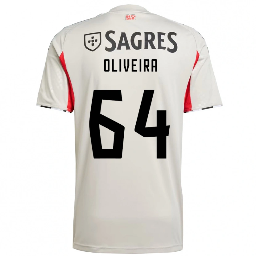 Danxen Barn Gonçalo Oliveira #64 Off White Rød Bortetrøye Drakt Trøye 2025/26 Skjorter T-Skjorte