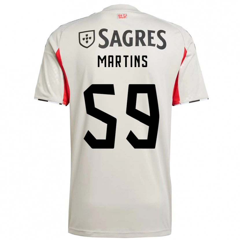 Danxen Barn Leandro Martins #59 Off White Rød Bortetrøye Drakt Trøye 2025/26 Skjorter T-Skjorte