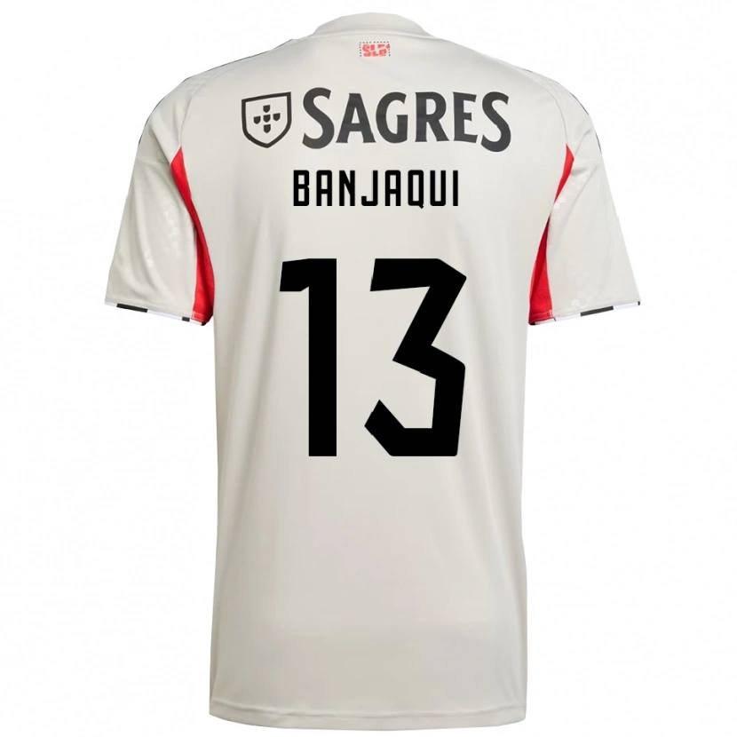 Danxen Barn Daniel Banjaqui #13 Off White Rød Bortetrøye Drakt Trøye 2025/26 Skjorter T-Skjorte