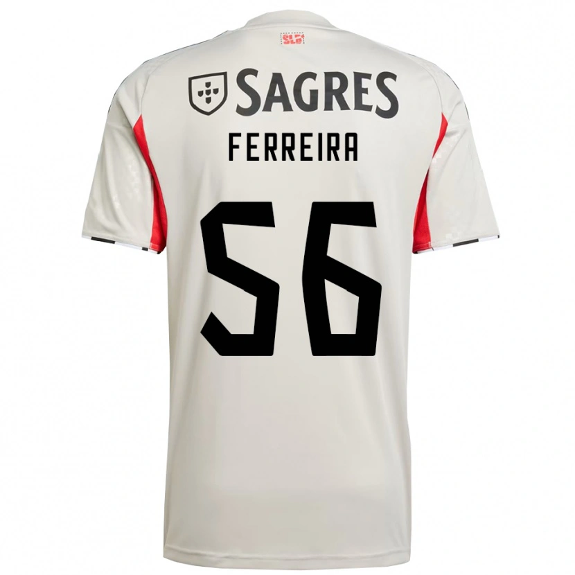 Danxen Barn Martim Ferreira #56 Off White Rød Bortetrøye Drakt Trøye 2025/26 Skjorter T-Skjorte
