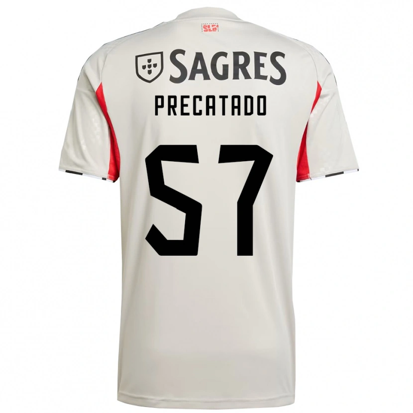 Danxen Barn Precatado #57 Off White Rød Bortetrøye Drakt Trøye 2025/26 Skjorter T-Skjorte