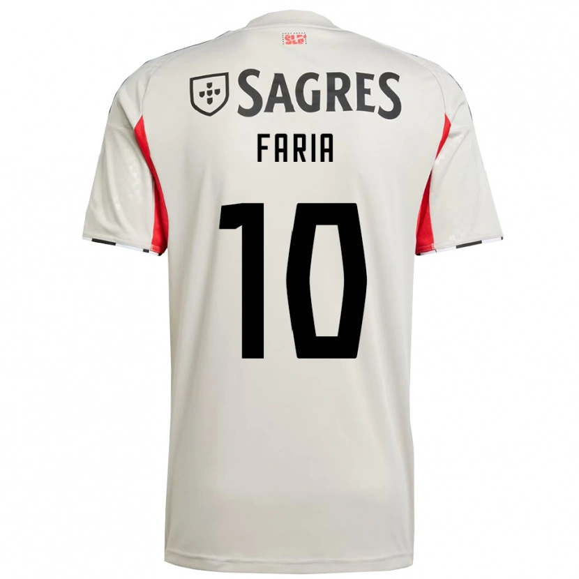 Danxen Barn Andreia Faria #10 Off White Rød Bortetrøye Drakt Trøye 2025/26 Skjorter T-Skjorte