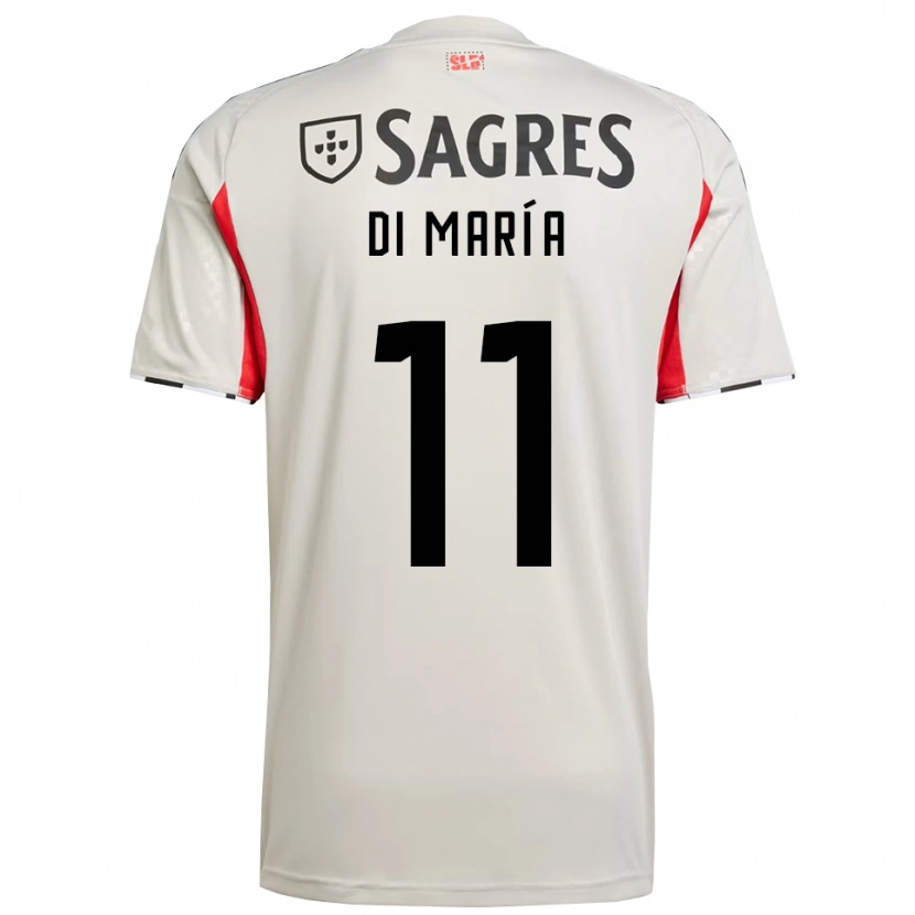 Danxen Barn Angel Di Maria #11 Off White Rød Bortetrøye Drakt Trøye 2025/26 Skjorter T-Skjorte
