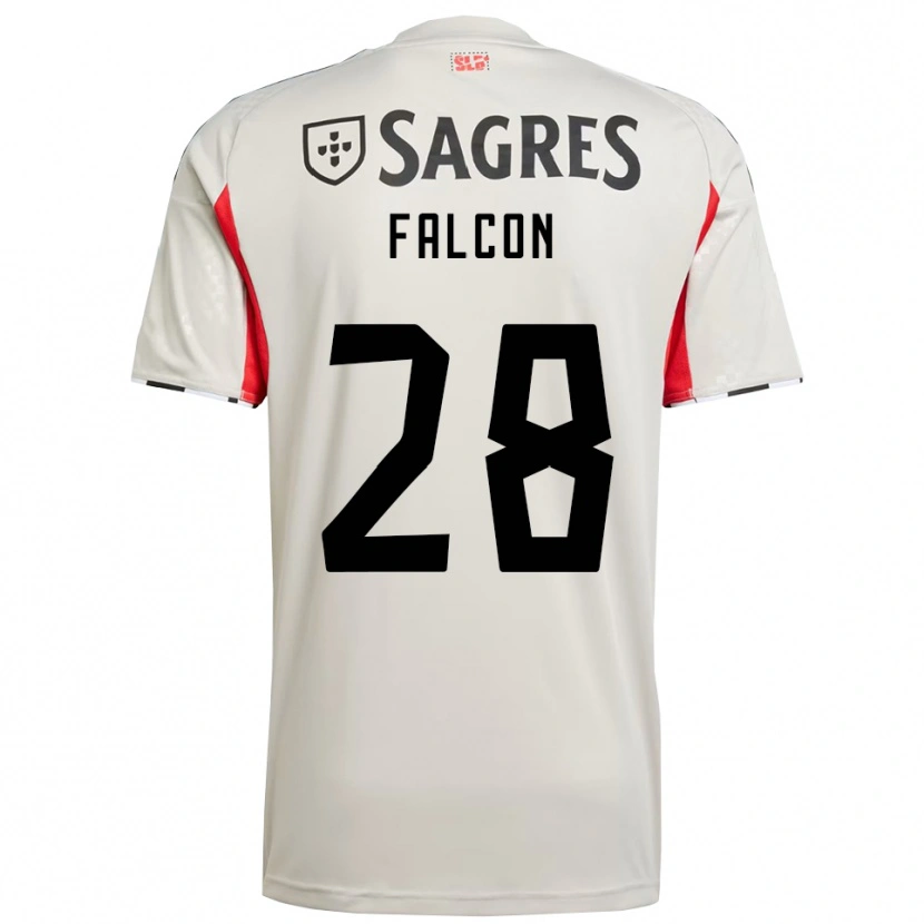 Danxen Barn Andrea Falcón #28 Off White Rød Bortetrøye Drakt Trøye 2025/26 Skjorter T-Skjorte