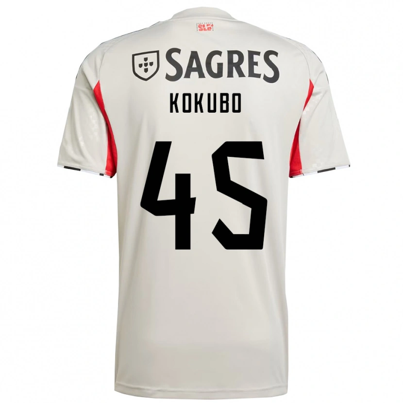 Danxen Barn Leo Kokubo #45 Off White Rød Bortetrøye Drakt Trøye 2025/26 Skjorter T-Skjorte