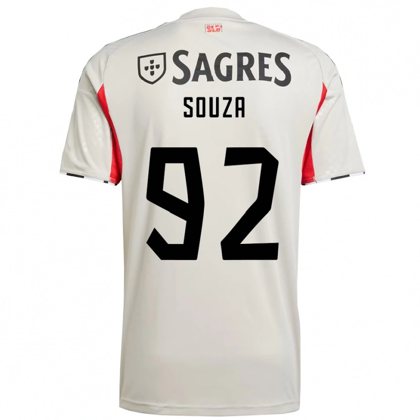 Danxen Barn Pedro Souza #92 Off White Rød Bortetrøye Drakt Trøye 2025/26 Skjorter T-Skjorte