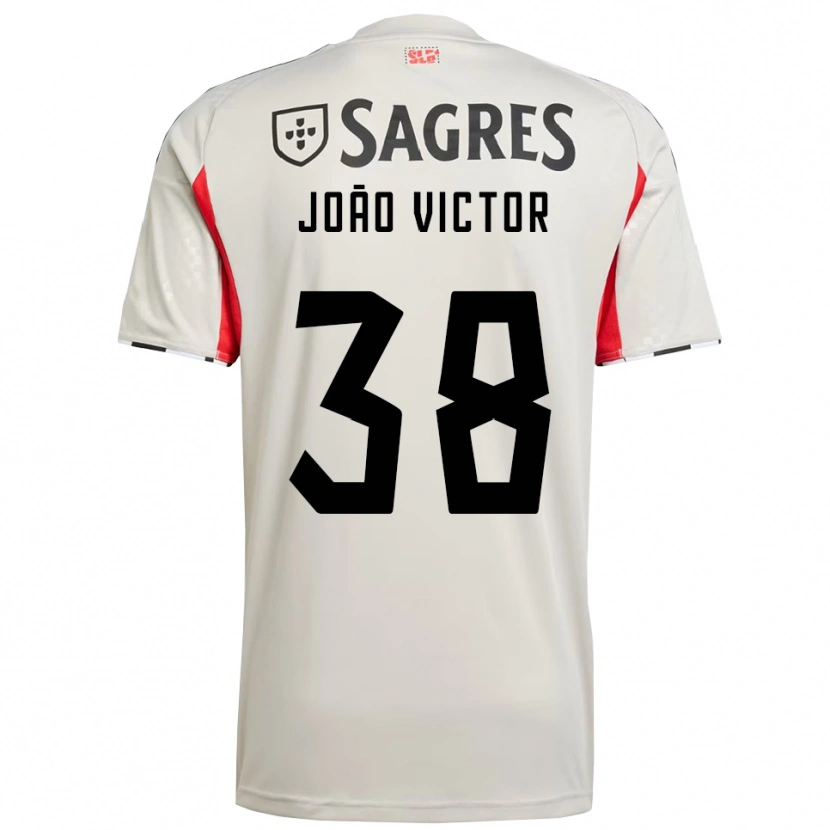 Danxen Barn Joao Victor #38 Off White Rød Bortetrøye Drakt Trøye 2025/26 Skjorter T-Skjorte